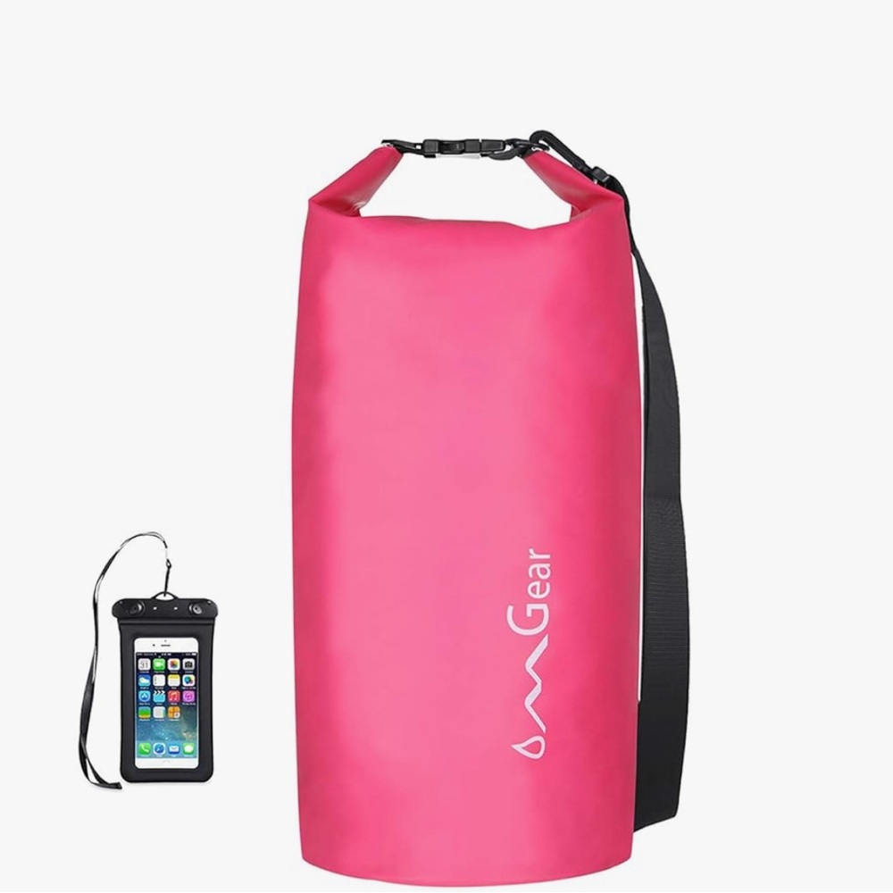 Pink Waterproof Dry Bag with Phone Case